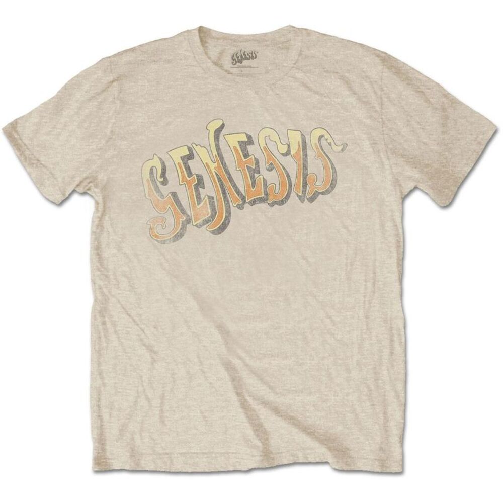 Genesis Unisex Adult Vintage Logo T-Shirt / Sand